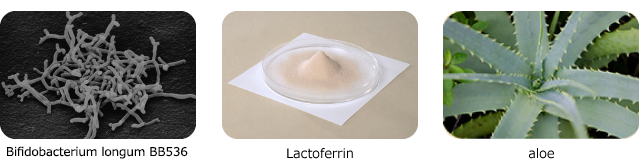 Bifidobacterium longum BB536 , Lactoferrin , aloe