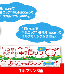 森永牛乳プリン3連