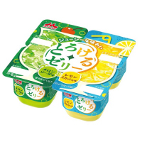 森永とろけるゼリー メロンソーダ味＆レモンスカッシュ味４個パック