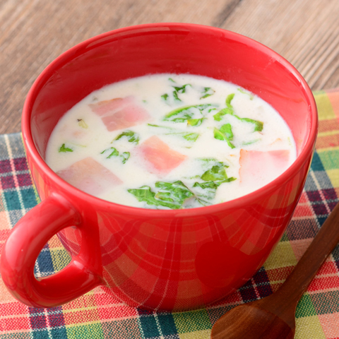 レンジで簡単!白菜のあったかミルクスープ