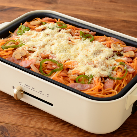 ホットプレートで♪ナポリタン