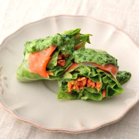 小松菜ミルクソース～生春巻き～