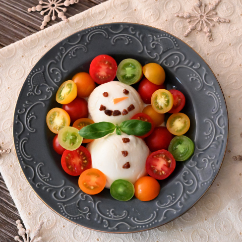 雪だるまカプレーゼ