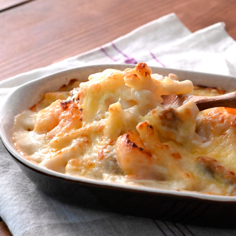 簡単！生チーズのマカロニグラタン