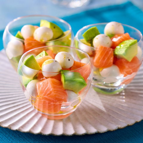 ひとくちモッツァレラのグラスサラダ