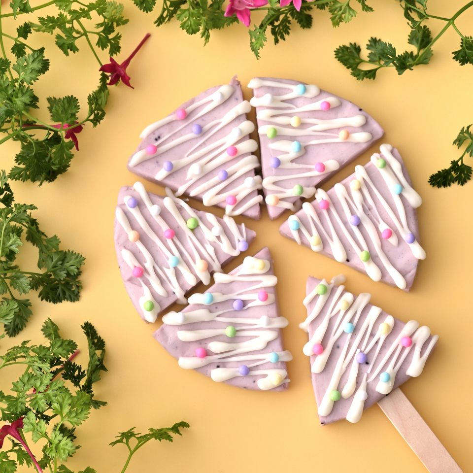 小さなチーズケーキで簡単アイスバー～ブルーベリー～