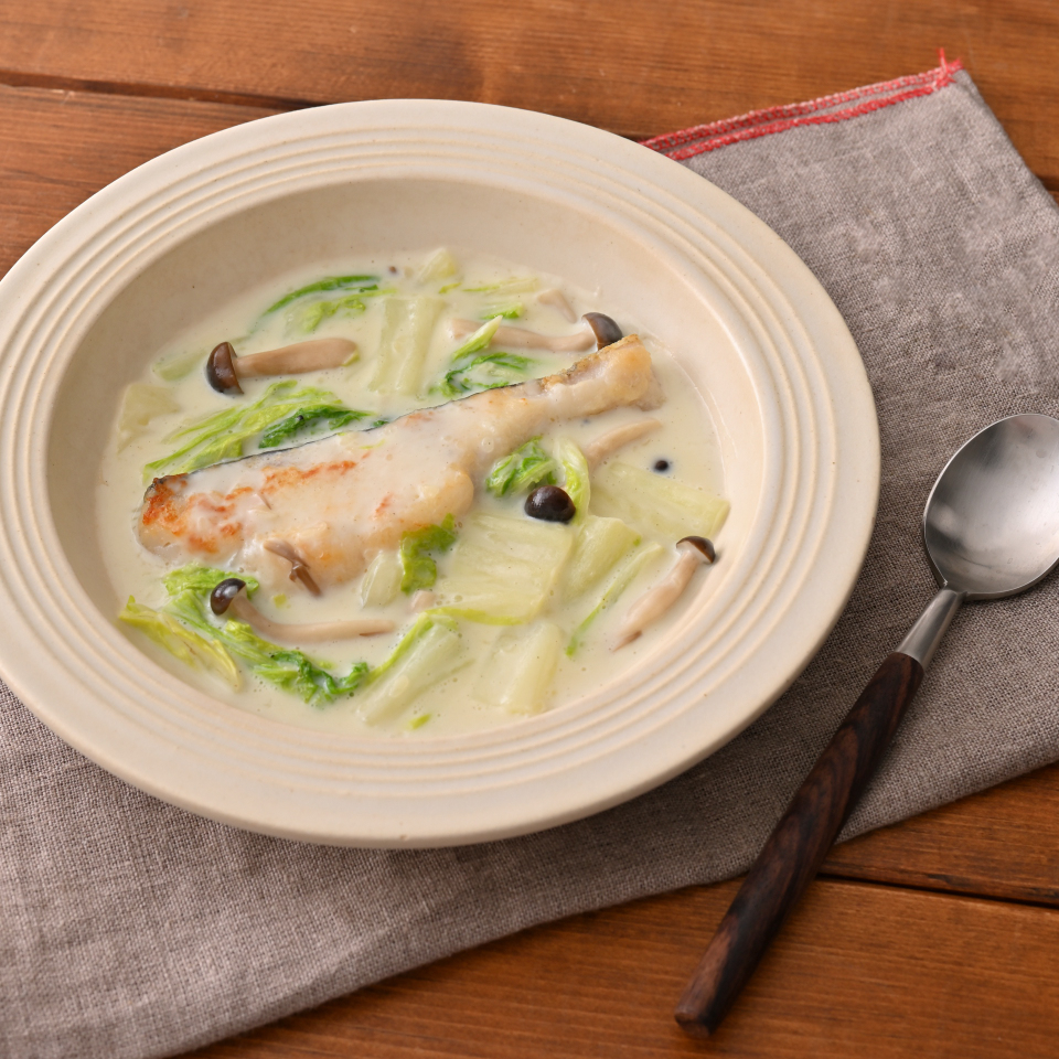 たらと白菜のチーズクリーム煮～適塩～