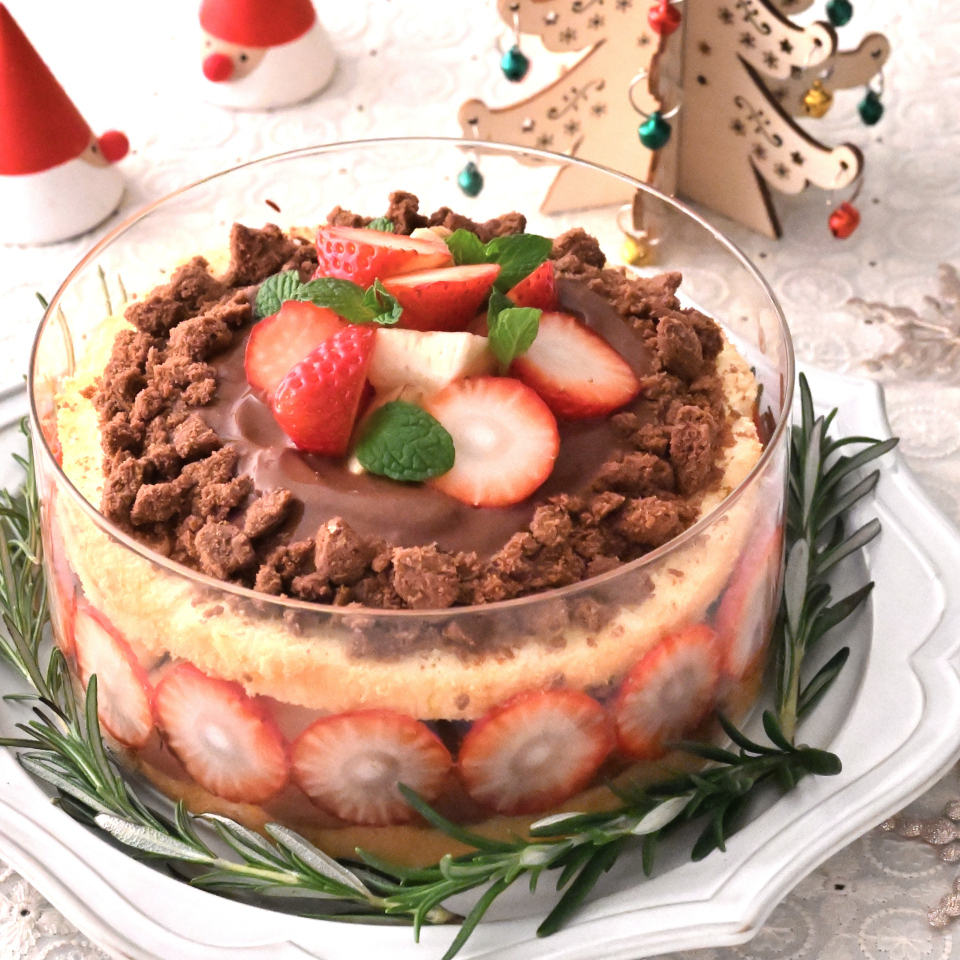ココア×ビヒダス　クリスマススコップケーキ～腸活におすすめ～