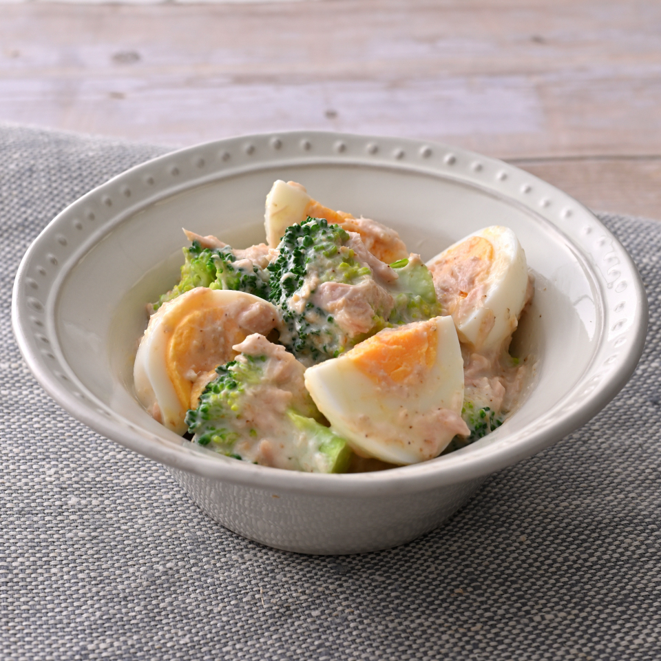 ブロッコリーと卵の腸活サラダ