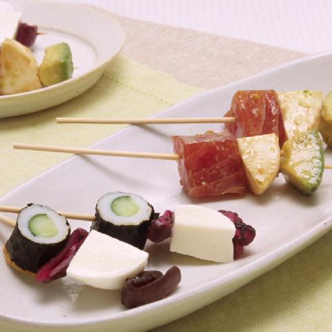 モッツァレラの和風ピンチョス