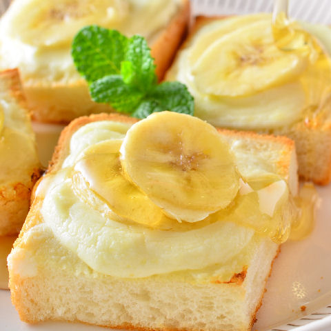 クリームチーズ＆バナナのハニートースト