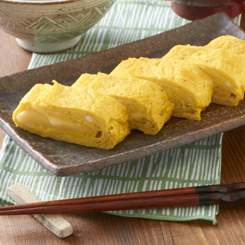 切れてるチーズの卵焼き