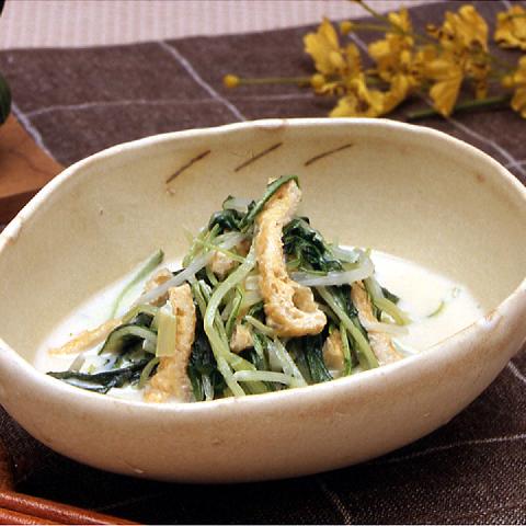 水菜のミルク煮浸し