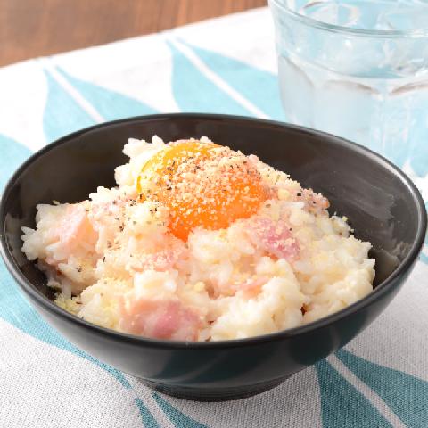 レンジで簡単カルボ飯