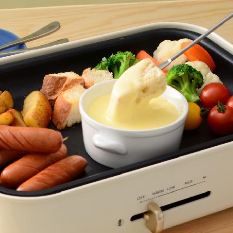ホットプレートでお手軽チーズフォンデュ