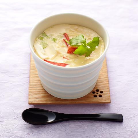 豆腐とかぶのミルク茶碗蒸し