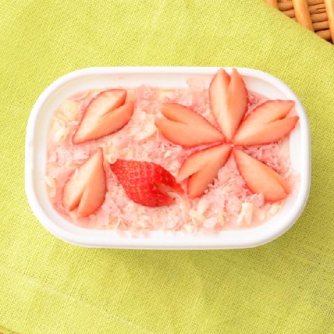 フィラデルフィア容器で簡単♪春を感じるレアチーズケーキ