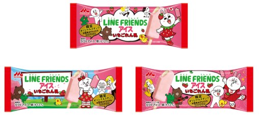 LINE FRIENDS アイス いちごれん乳