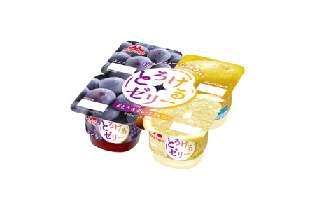 とろけるゼリー4P ぶどう＆グレープフルーツ