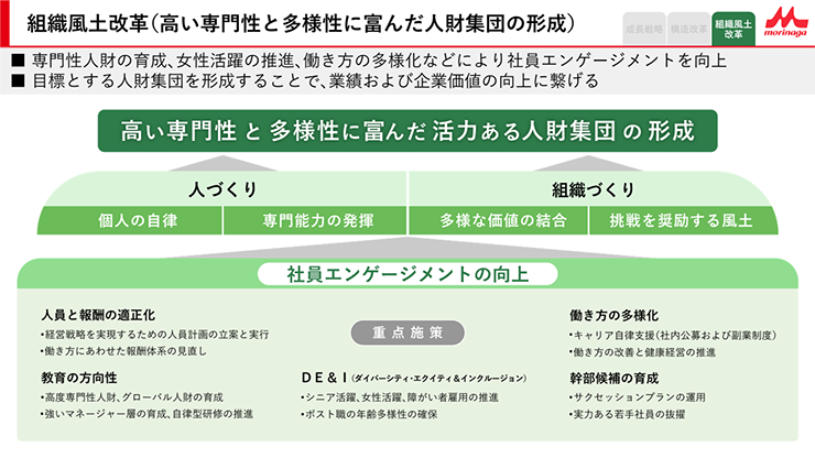 組織風土改革(高い専門性と多様性に富んだ人財集団の形成)