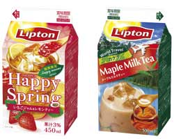 リプトン紙パックシリーズに新しい味わい リプトン いちごジャム レモンティー 2月7日 火 より リプトン カナダメープルミルクティー 2月21日 火 より発売のお知らせ ニュースリリース 森永乳業株式会社