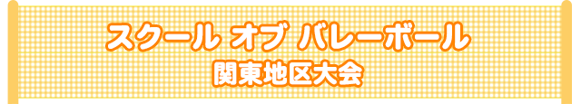 スクール オブ バレーボール　関東地区大会