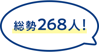 総勢268人！