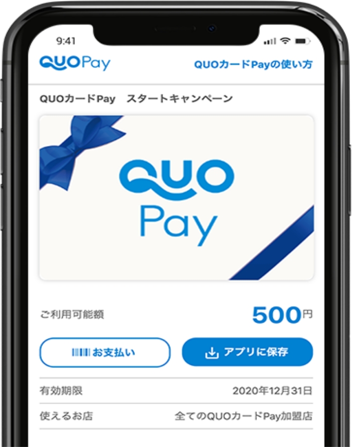 デジタルギフトQUOカードPay（500円分）
