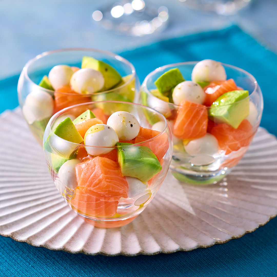 ひとくちモッツァのグラスサラダ