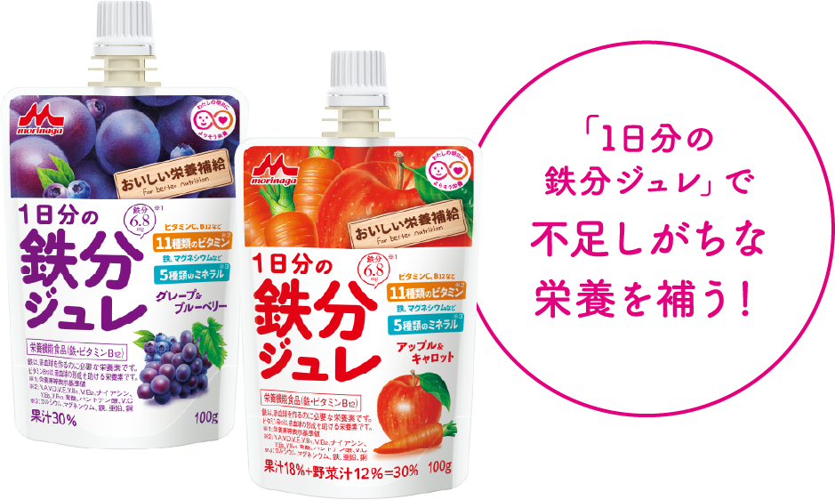 1日分の鉄分ジュレ 「1日分の鉄分ジュレ」で不足がちな栄養を補う！