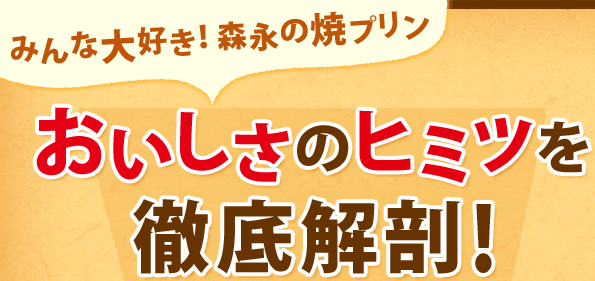 みんな大好き！森永の焼プリン おいしさのヒミツを徹底解剖！