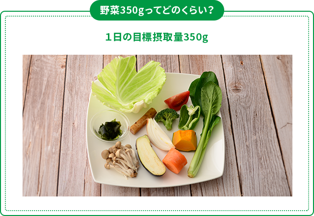 野菜350gってどのくらい？